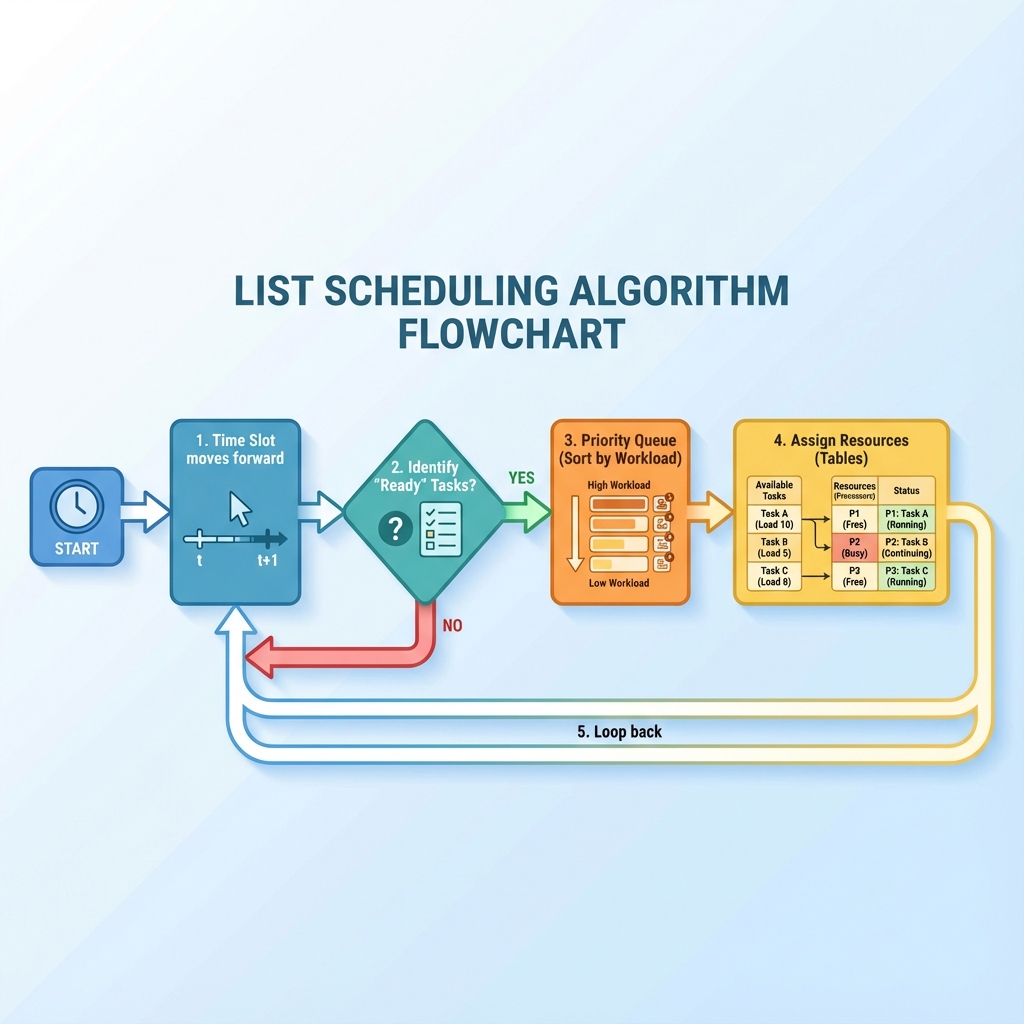 List Scheduling Algorithm Flowchart