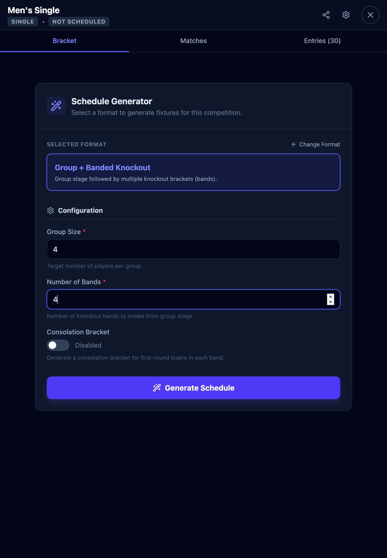 Banded Knockout Configuration