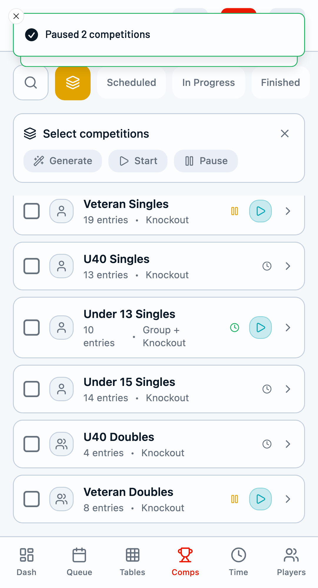 Batch mode with available actions