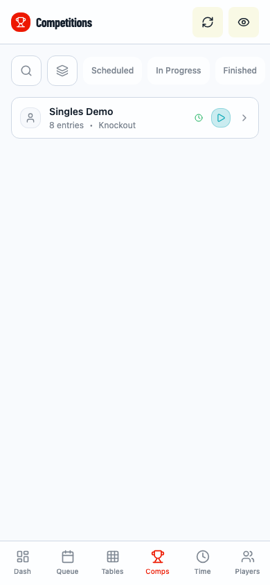 Viewer competitions view