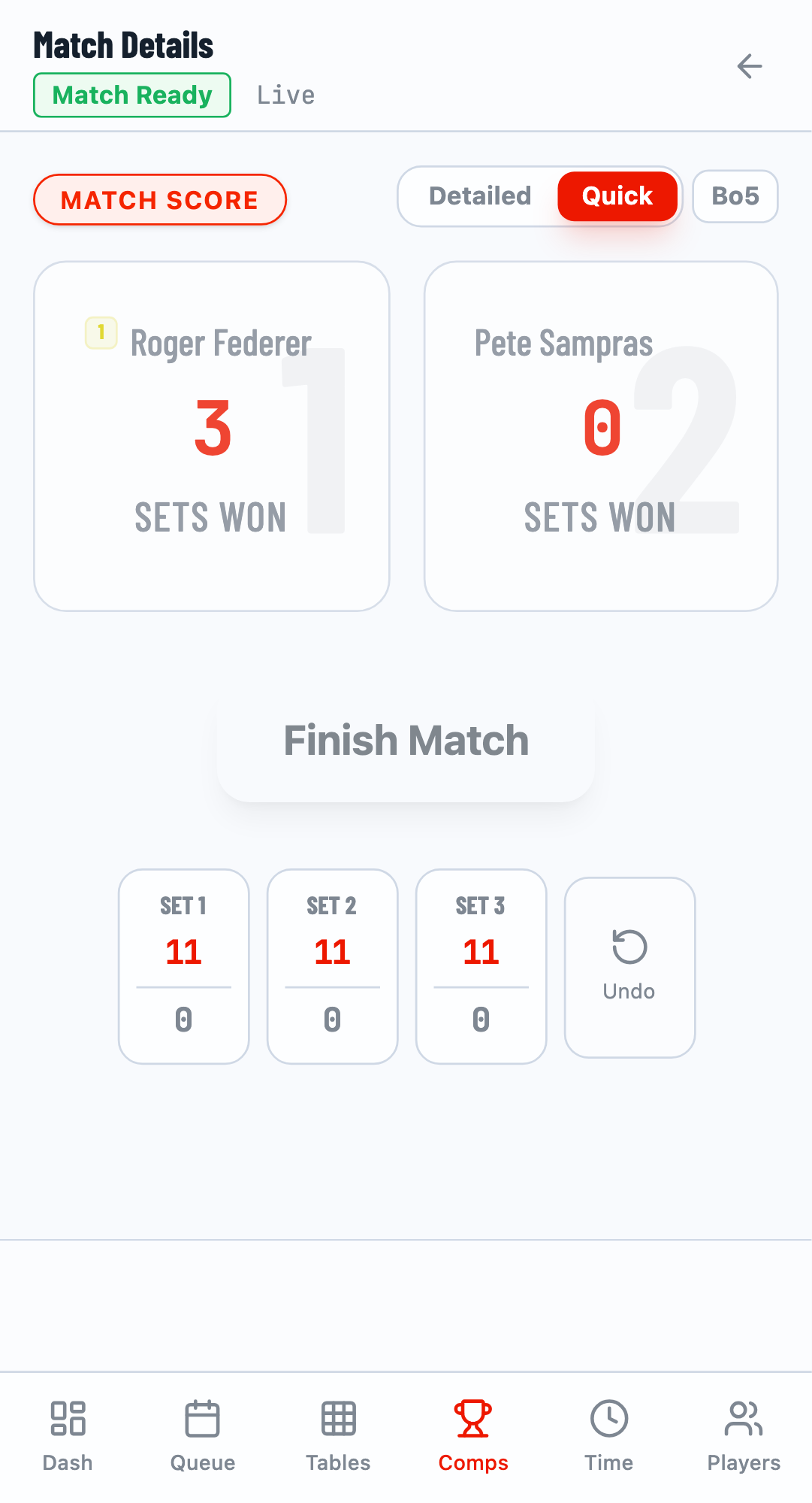 Quick mode ready to finish