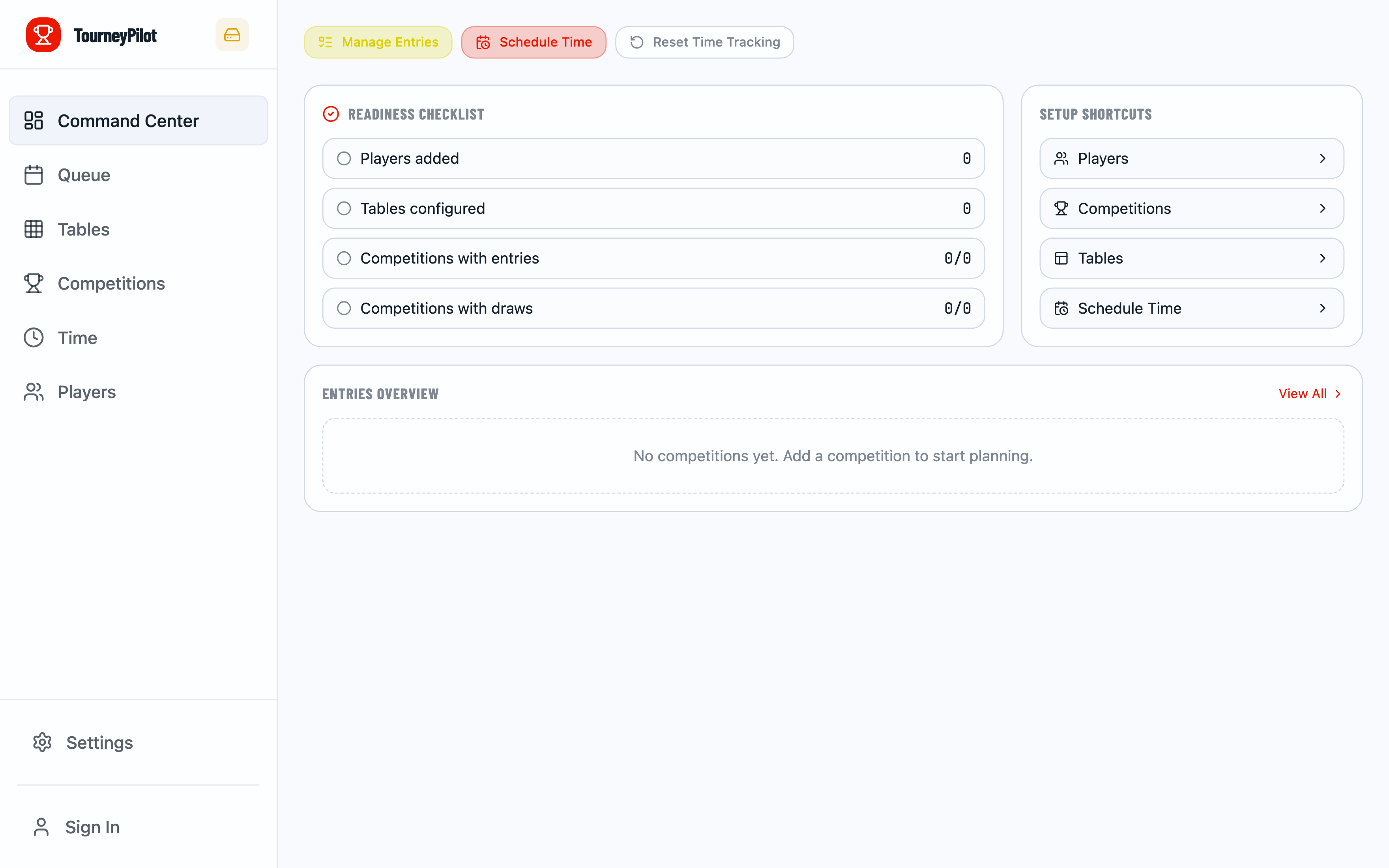 Tournament in offline mode