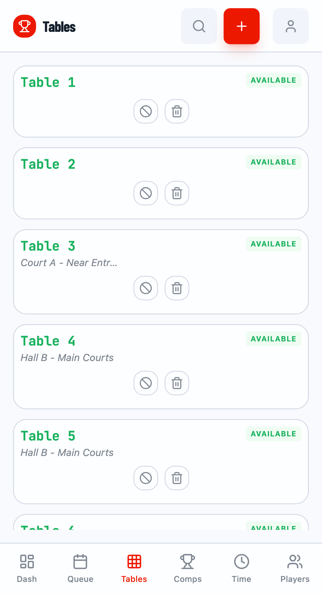 Bulk tables added